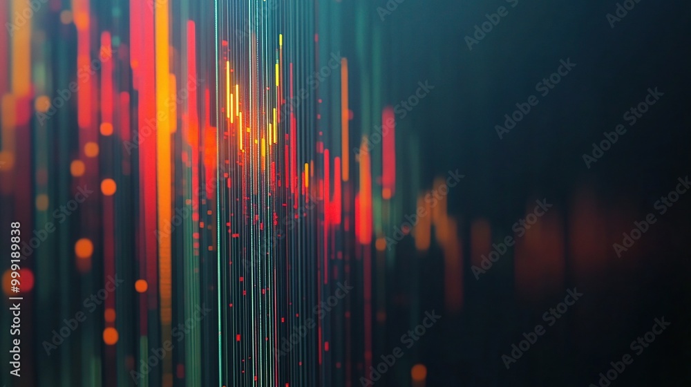 Poster colorful abstract data visualization background