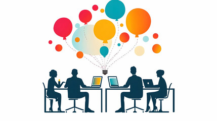Creative Collaboration of Diverse Individuals at Workspace