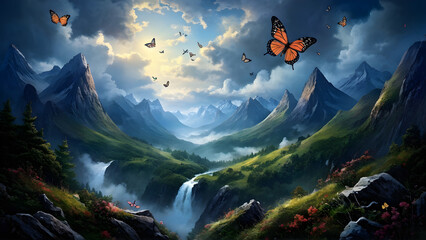 panorama of the mountains