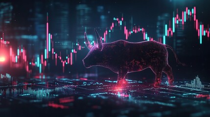 Abstract Bull Market Concept in Digital Finance