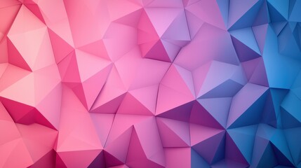 Obraz premium Abstract Geometric Pink and Blue Low Poly Background