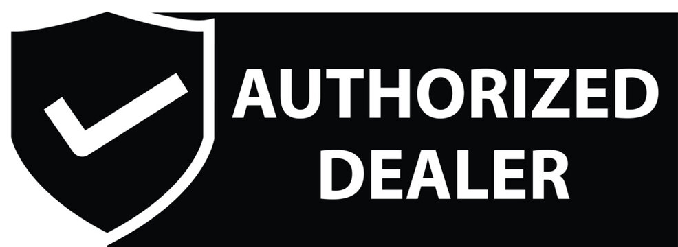 Authorized dealer icon. Authorized dealer label or sticker sign. Authorized dealer logo. flat style.