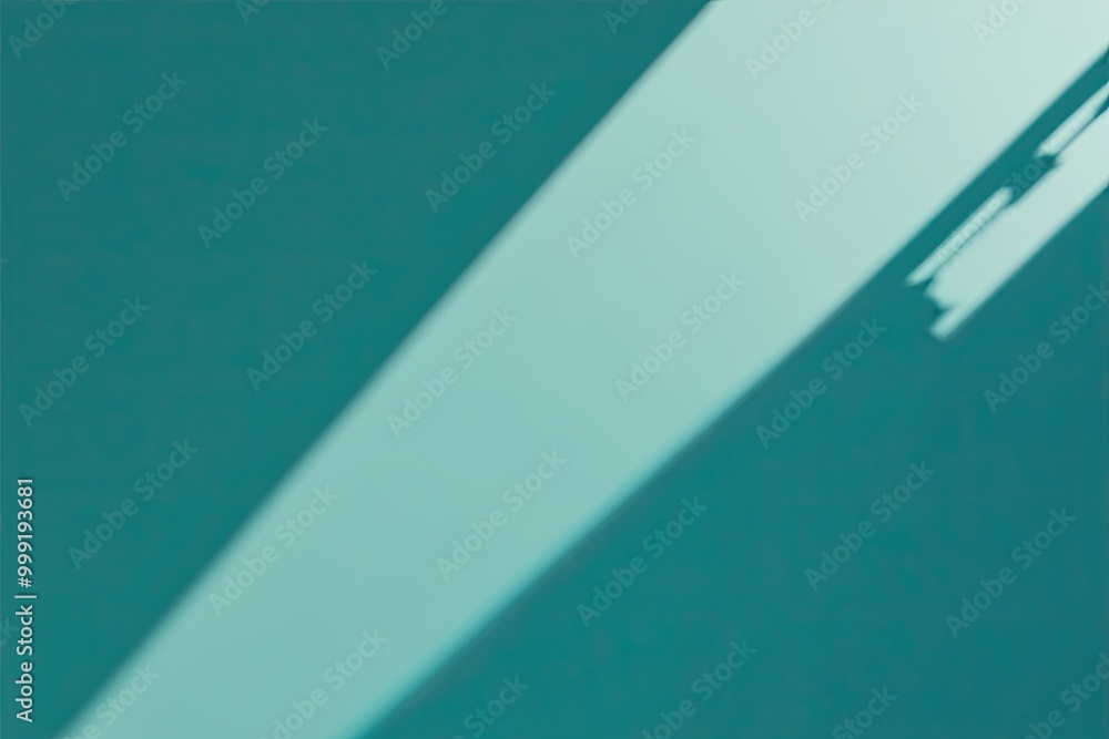 Poster custom background image showcasing interplay of light and shadow in soft turquoise shades for artist