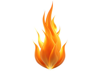 Fire isolated on white background. PNG