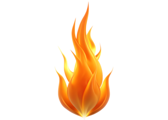 Fire isolated on white background. PNG