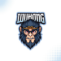 Monkey King Head Mascot Logo Design