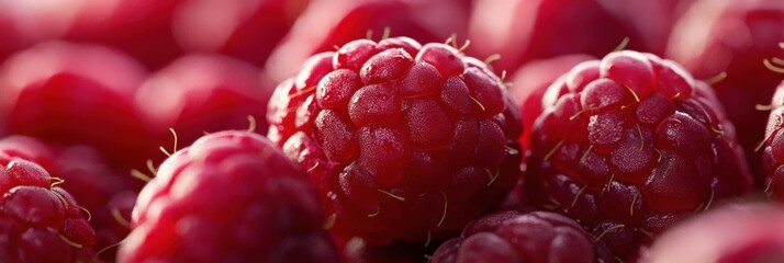 Delicious ripe raspberries