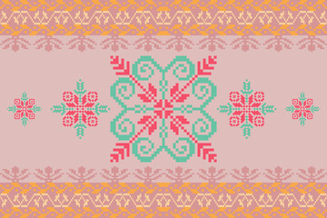 Abstract ethnic aztec geometric pattern design for background.American,mexican,indian,bohemian style.vector,illustration,fabric,clothing,carpet,textile,wrapping,batik,embroidery,knitwear,pixel art