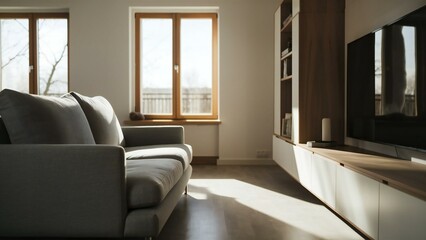 Fototapeta premium living room with fireplace