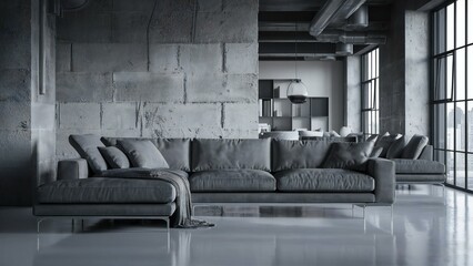 modern living room with sofa