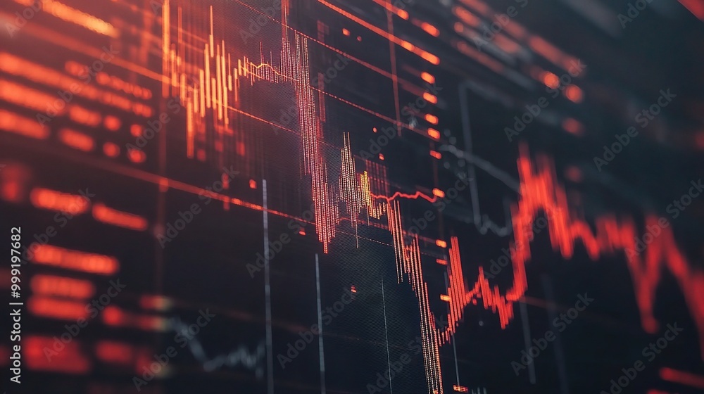 Poster dynamic financial data visualization background