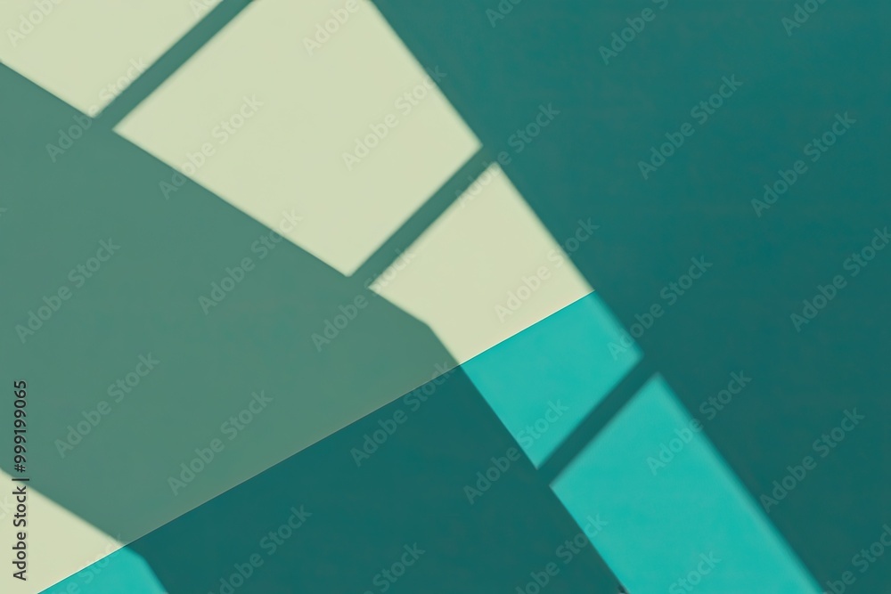 Aufkleber custom background image highlighting light and shadow dynamics in soft turquoise tones for creative 