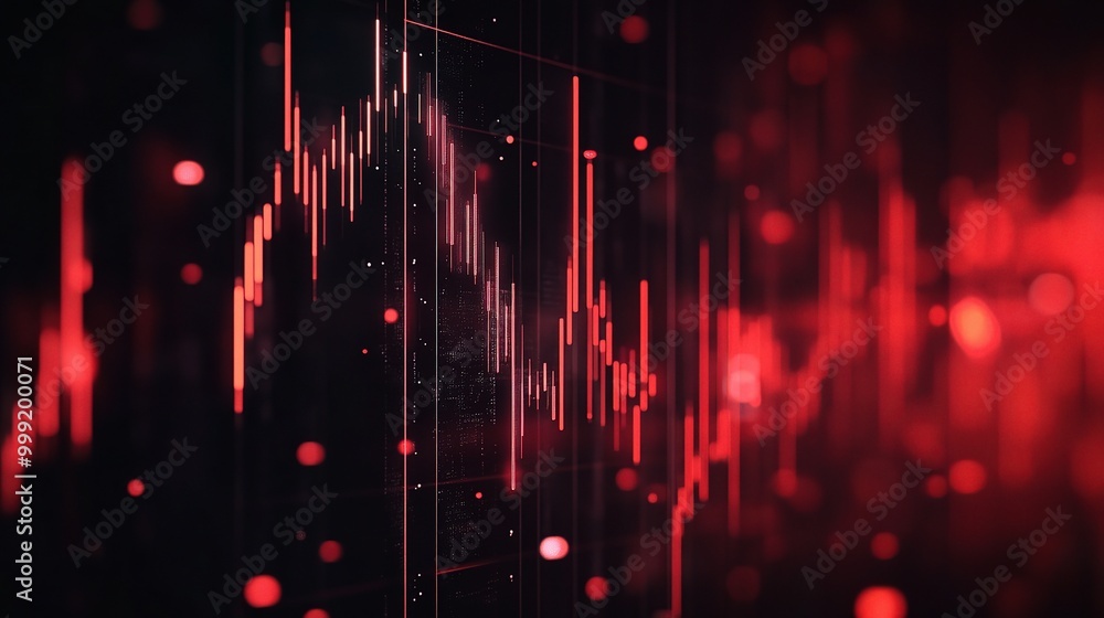 Poster abstract red data visualization background