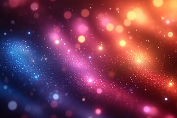 Fototapeta premium Vibrant Neon Light Particles In A Radiant Abstract Space