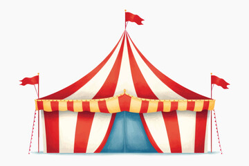 Colorful circus tent illustration