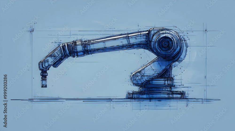 Aufkleber robot arm design: sketching the future of automation