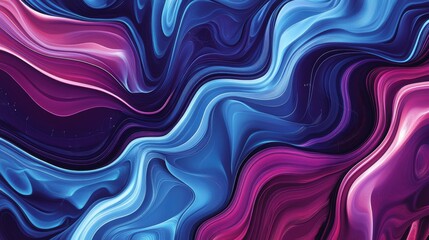 Abstract Swirling Liquid Background with Vibrant Purple and Blue Colors.