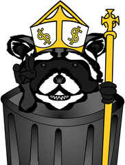 Happy Pope Raccoon