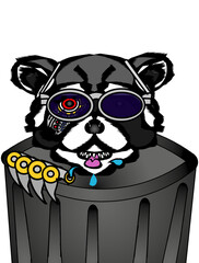 Silly Cyborg Raccoon