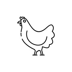 hen icon.chicken design perfect for web design, mobile, print, etc. isolated on white background
