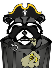 Angry Pirate Raccoon