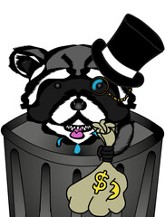 Silly Rich Raccoon
