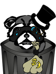 Crying Rich Raccoon