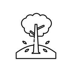 autumn tree leaf icon, falling leaves in autumn. Vector illustration isolated on white background, suitable for design, websites, printing, mobile and web applications, etc.
