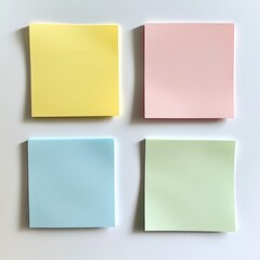 colorful sticky notes on white background