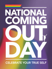 National Coming Out Day Poster, Celebrate Your True Self