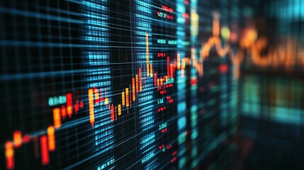 Abstract Financial Data Visualization Concept