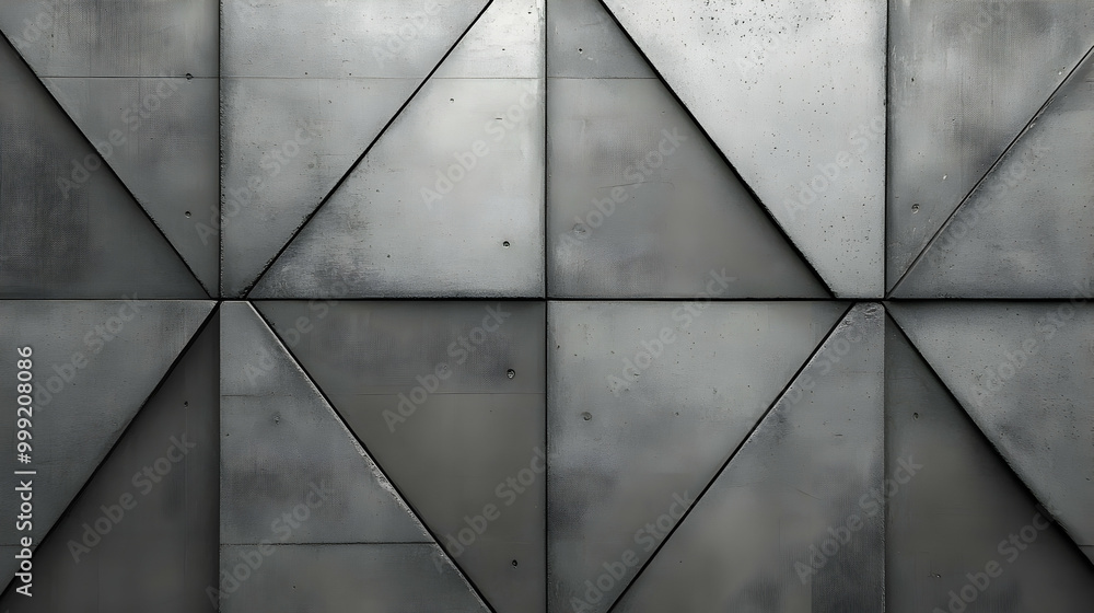 Poster concrete wall with geometric patterns abstract background