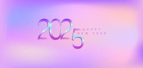 An elegant New Year 2025 design, showcasing cheerful motifs and bright colors to welcome the new year