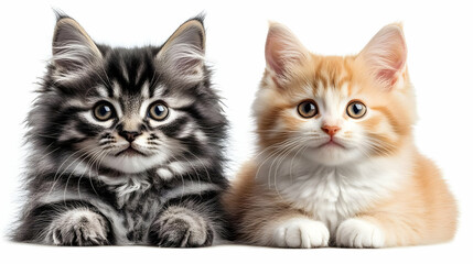 Cute Kittens Looking at Camera with Big Eyes