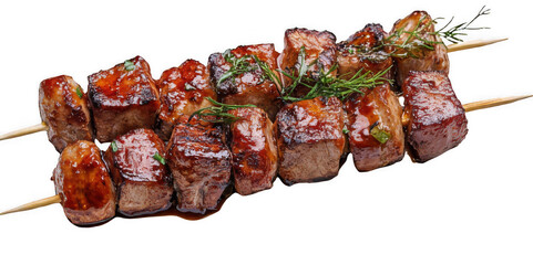 Buffalo Skewer Feast Perfect for a Summer Barbecue On Transparent Background