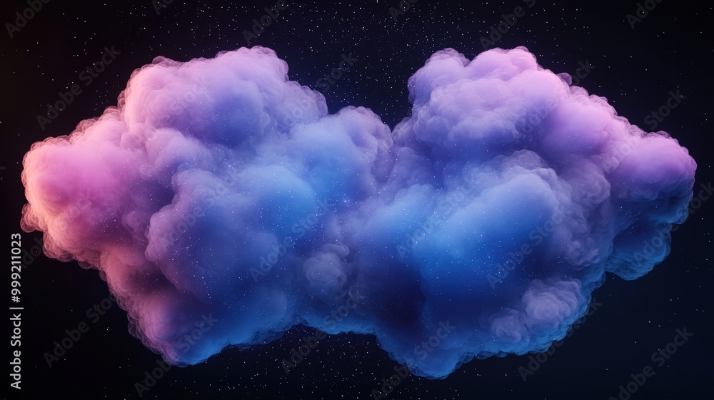 Poster cosmic cloud swirls abstract nebula deep space background