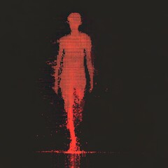 abstract digital human figure silhouette