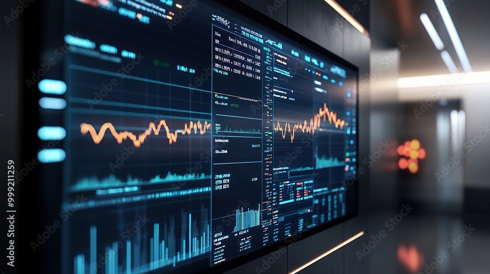 Aufkleber modern digital data dashboard display
