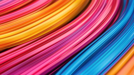 Vibrant Colors Flowing in Abstract Wavy Design