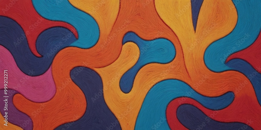 Poster a colorful abstract painting with a lot of different colors and shapes