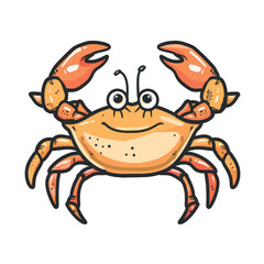 Fototapeta premium rawpixeloffice5_a_drawing_of_a_crab_in_the_style_of_bold_outlin_3903e6af-ba8e-4179-b655-28d96871993a-j