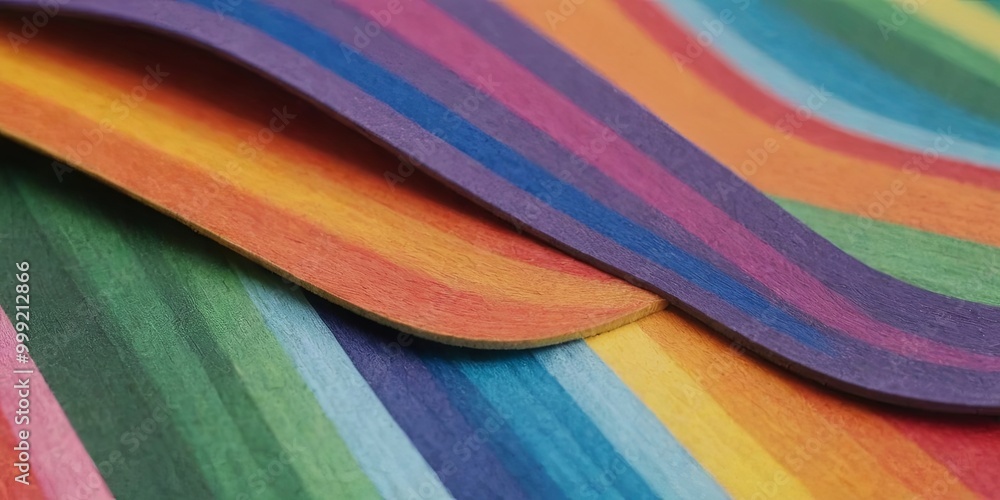 Aufkleber a colorful piece of paper with a rainbow pattern