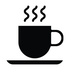 Coffee icon isolated on white background. Coffee symbol, logo illustration