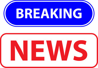 Breaking news header vector illustration. Breaking news label. Breaking news element
