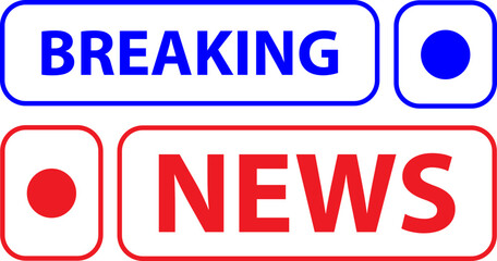 Breaking news header vector illustration. Breaking news label. Breaking news element