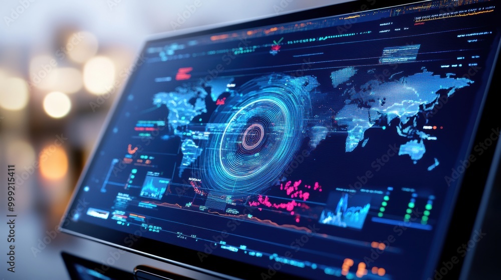 Poster advanced data visualization with global map interface