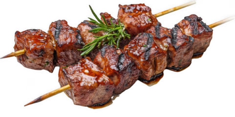 Smoky Grilled Buffalo with Charcoal Roasted Flavors On Transparent Background