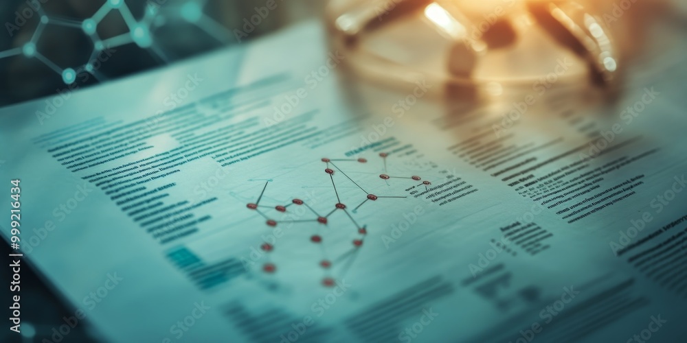 Poster a published research paper with key findings highlighted, graphs, and figures, symbolizing the culmi