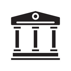Bank icon isolated on white background. Bank symbol, logo illustration