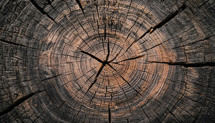Fototapeta premium A close-up view of a tree stump, showcasing the intricate rings and textures of the wood, highlighting its natural beauty.